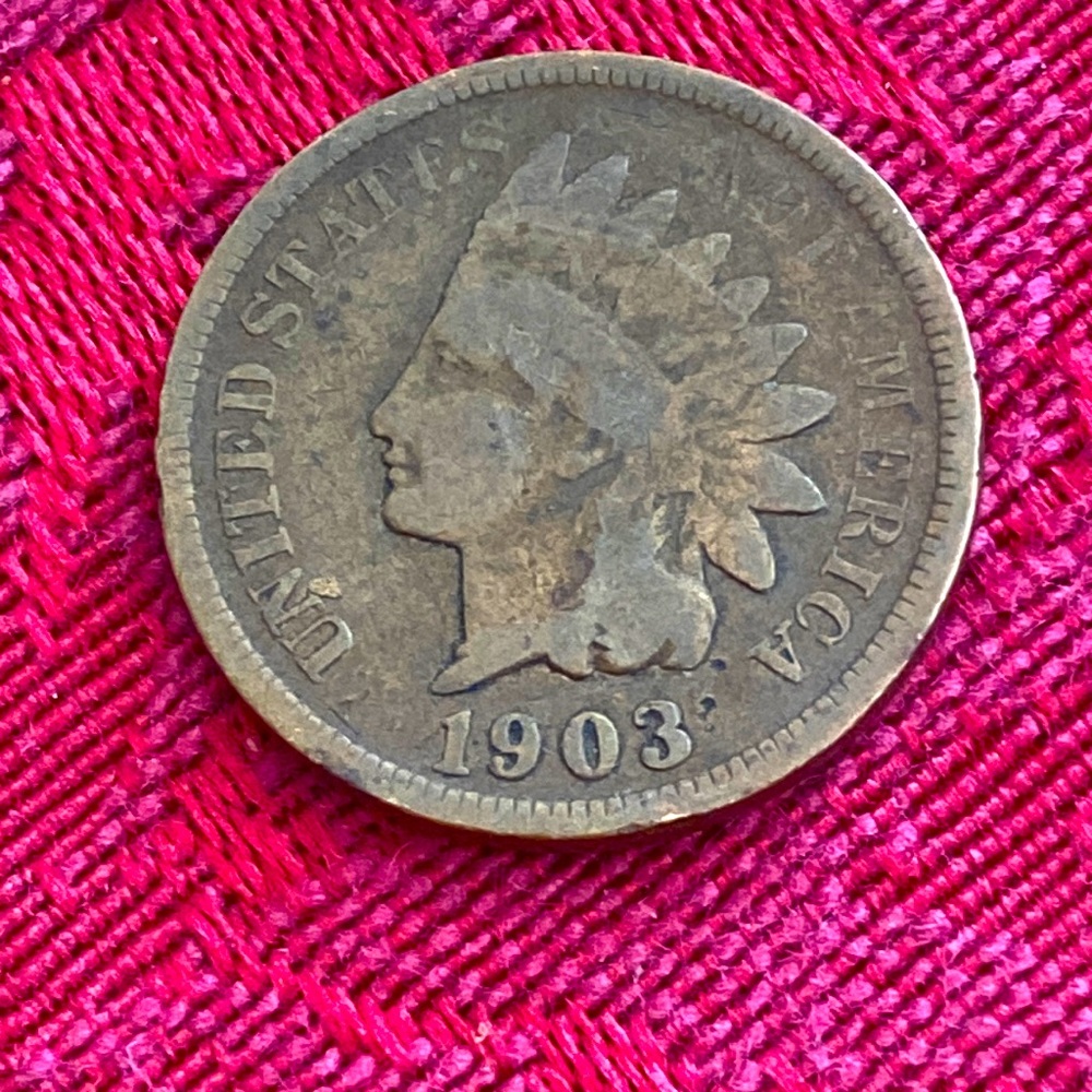 ANTIQUE 1903 Indian Head One Cent